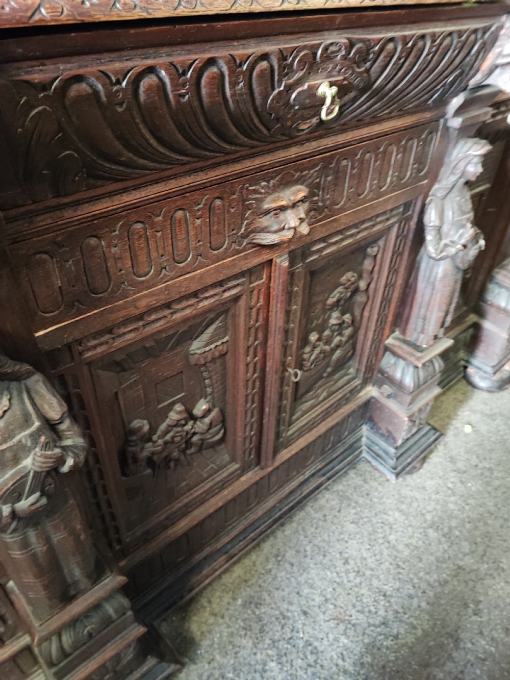Fabulous carved oak sideboard of large size. View IV