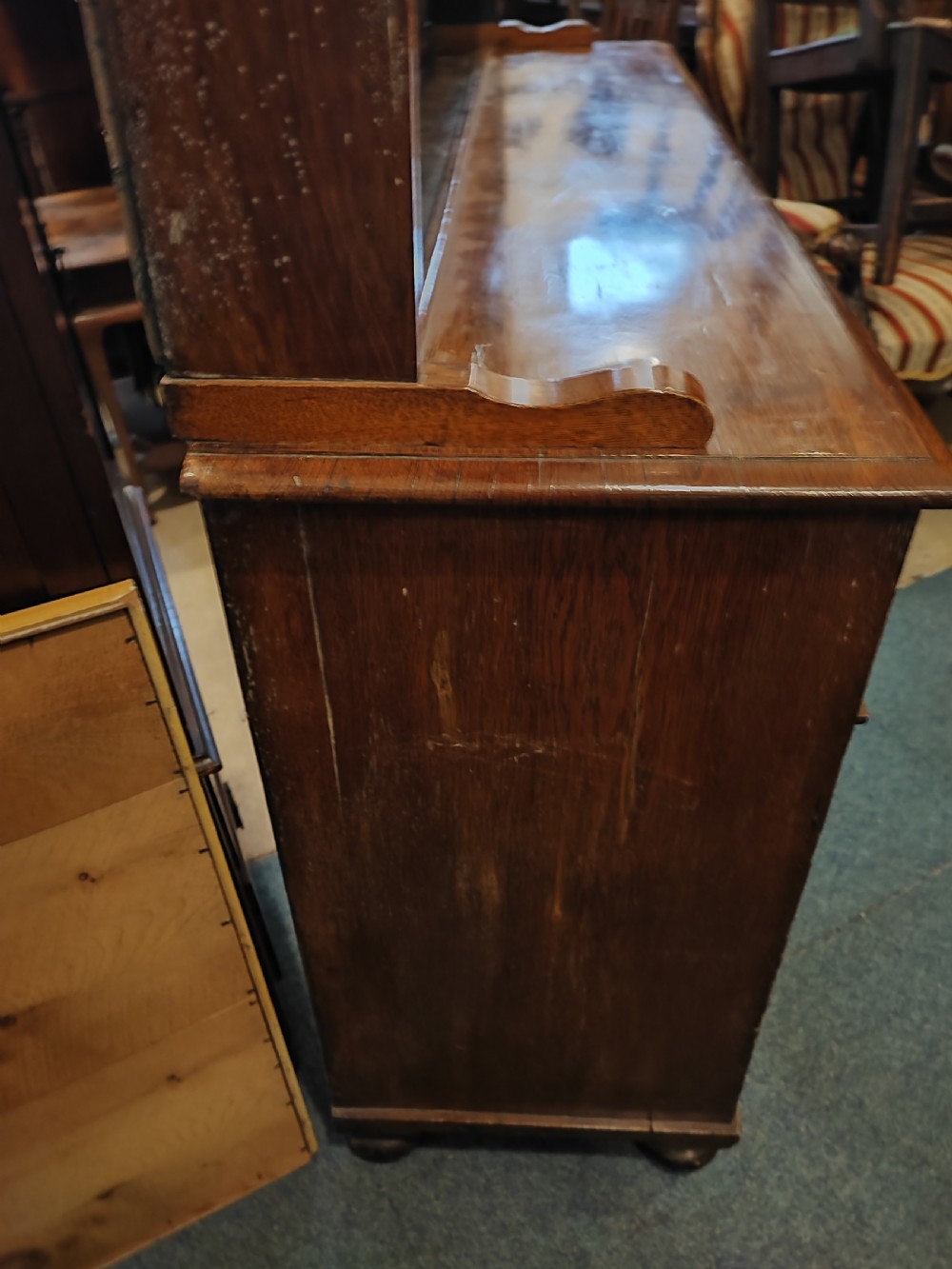 A charming Regency welsh  oak dog kennel dresser. View V