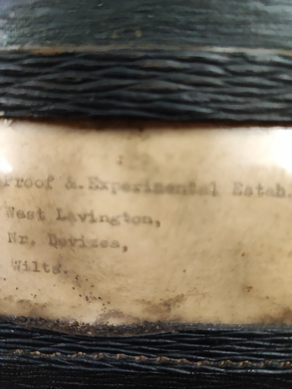A rare houses of parliament black leather satchel or dispatch case  View II