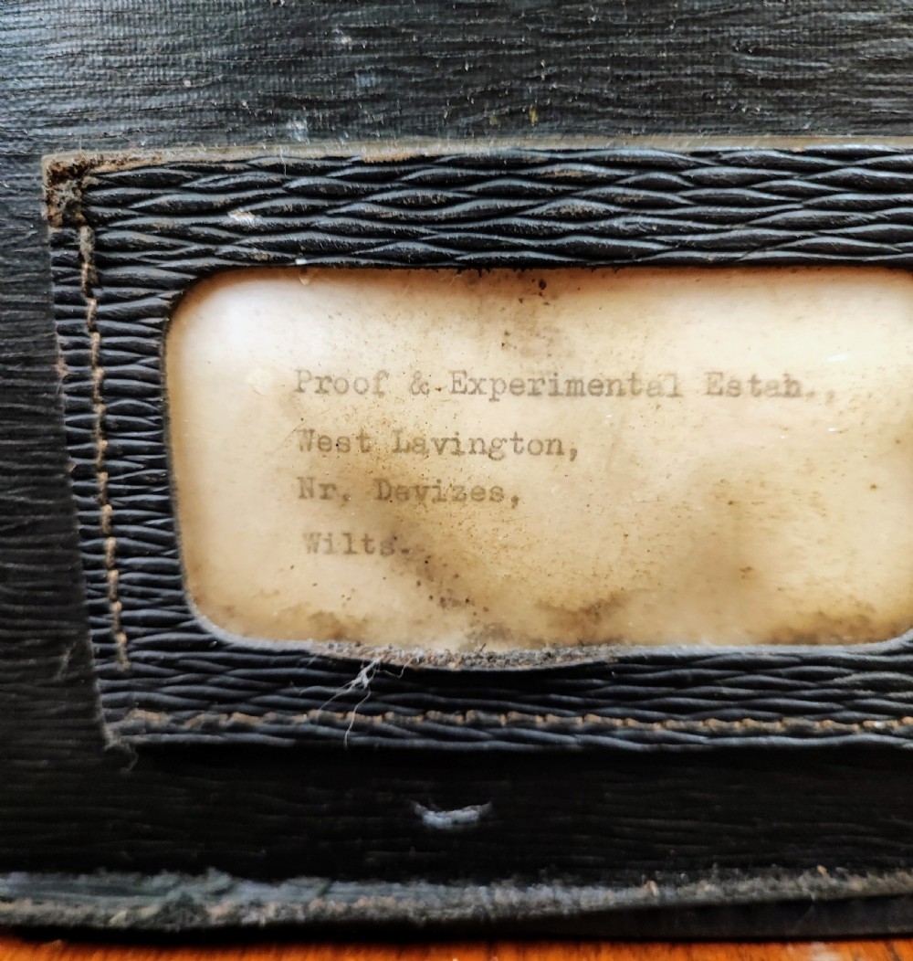 A rare houses of parliament black leather satchel or dispatch case  View III