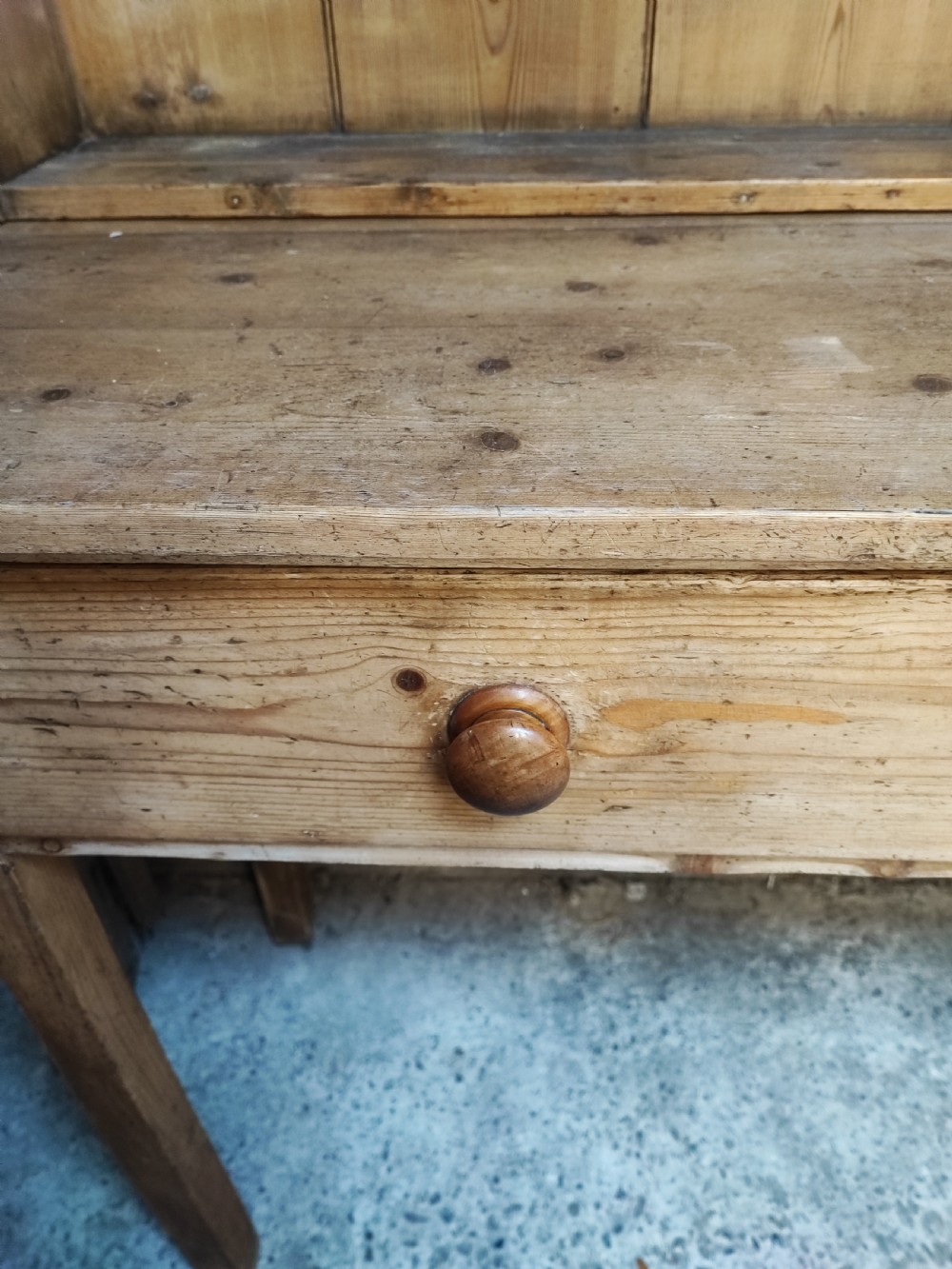 Antique,small pine cottage dresser. View V