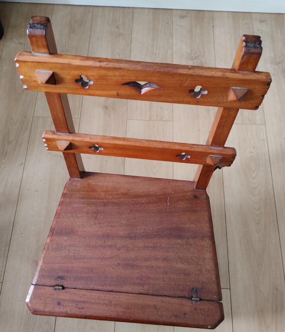 fine set of 19c mahogany metamorphic library steps. View XIV