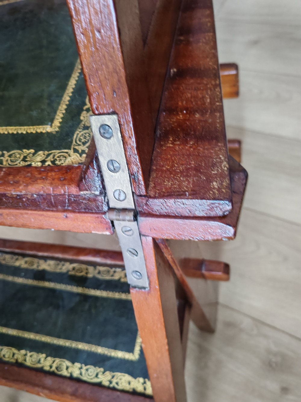 fine set of 19c mahogany metamorphic library steps. View XV