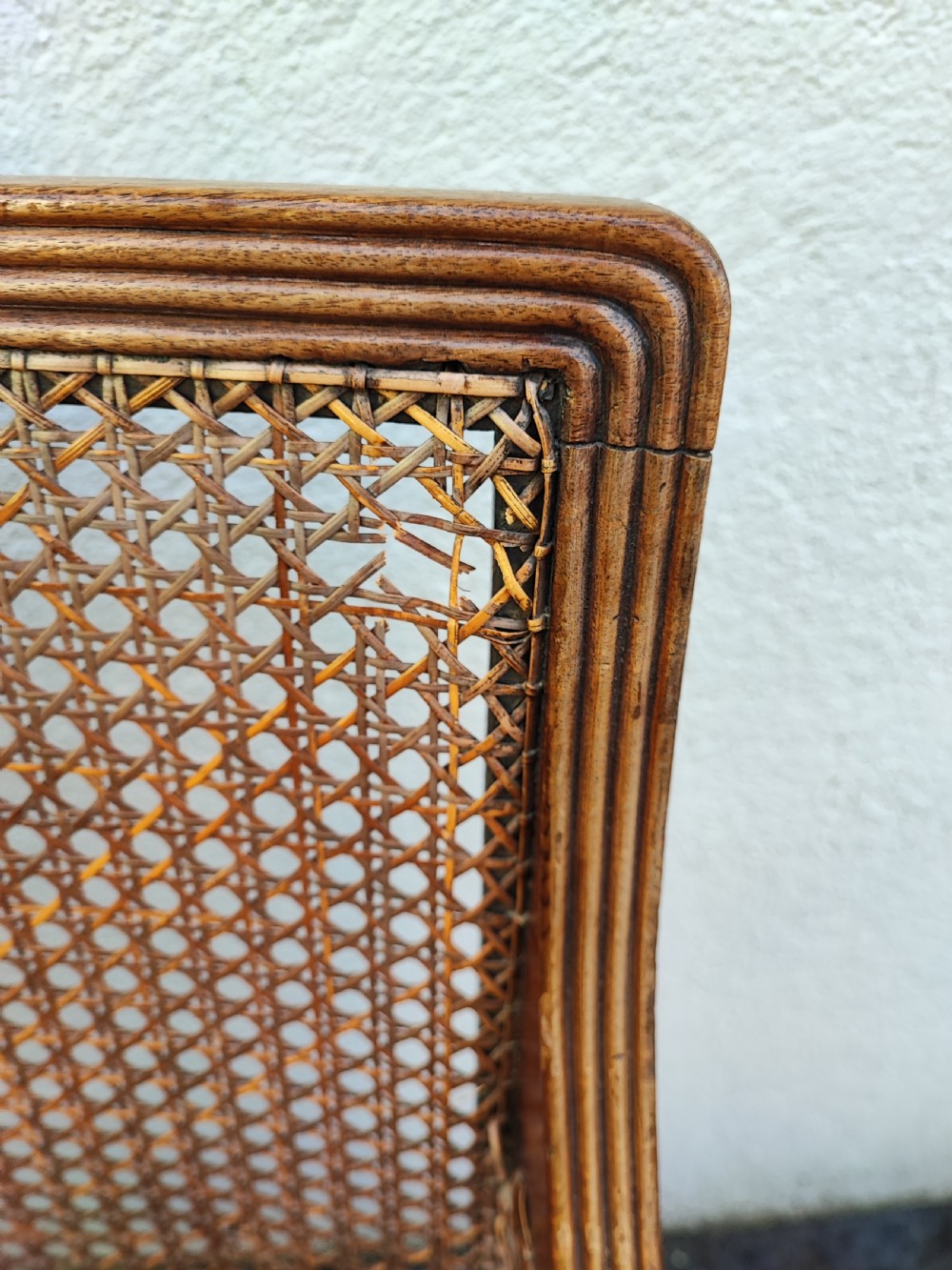A Regency Gillows mahogany Bergere library arm chair View IX