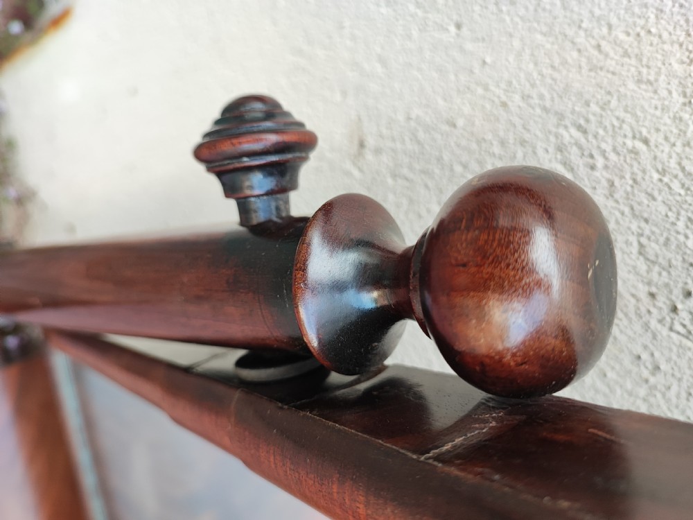 Antique Irish mahogany dressing or toilet mirror. View IV