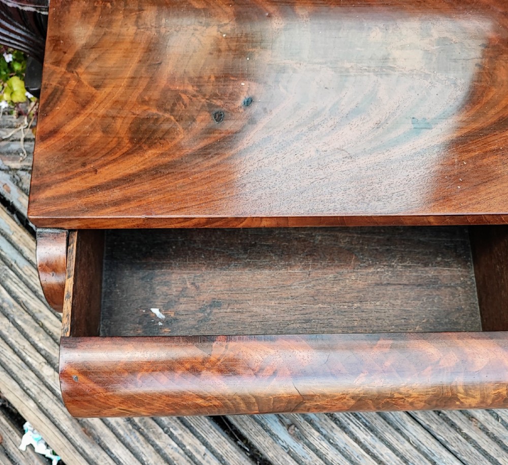 Antique Irish mahogany dressing or toilet mirror. View VI