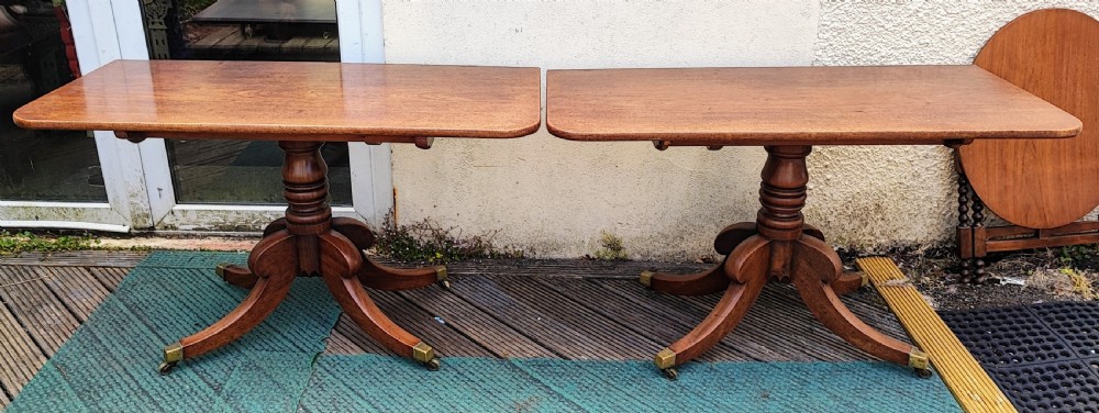 A fine pair of Regency mahogany side tables. View III