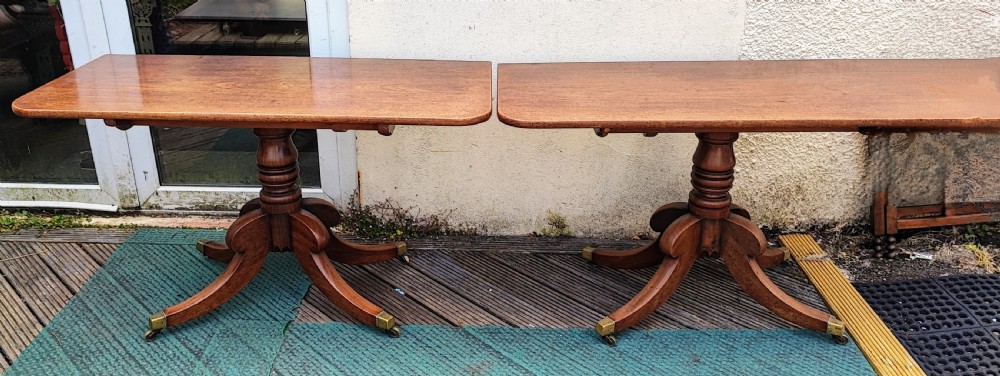 A fine pair of Regency mahogany side tables. View V