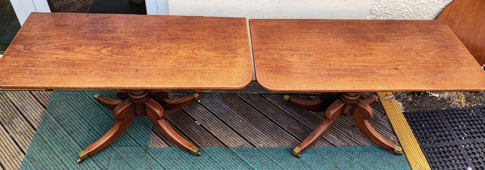 A fine pair of Regency mahogany side tables. View VI