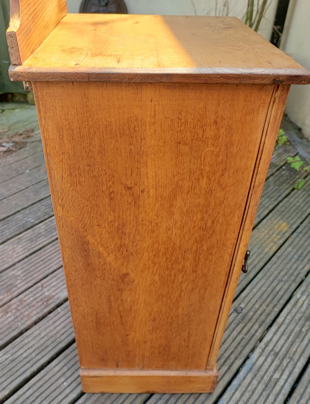 Victorian pine bedside cabinet. View II