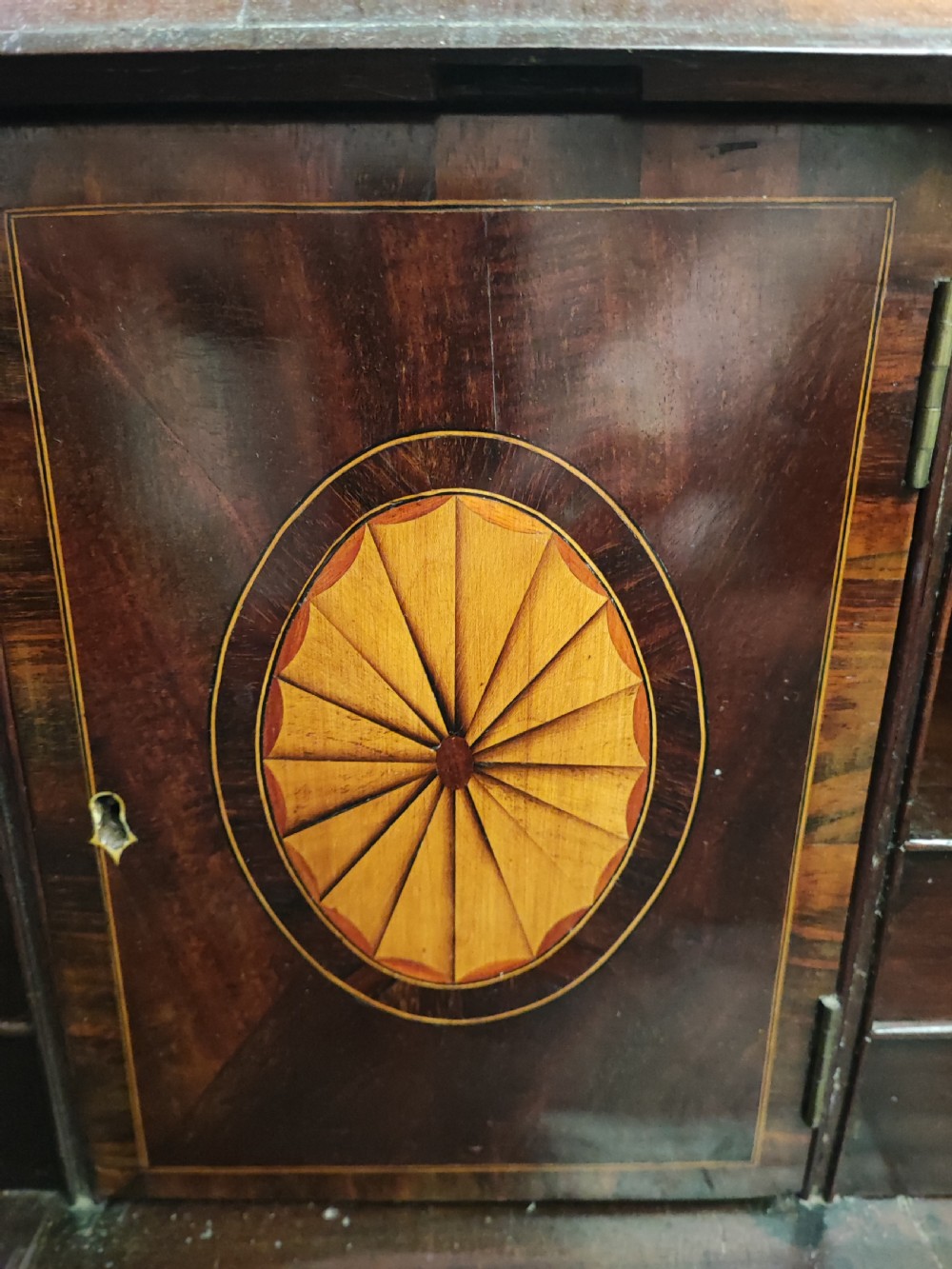 A quality Georgian mahogany bureau. View IX