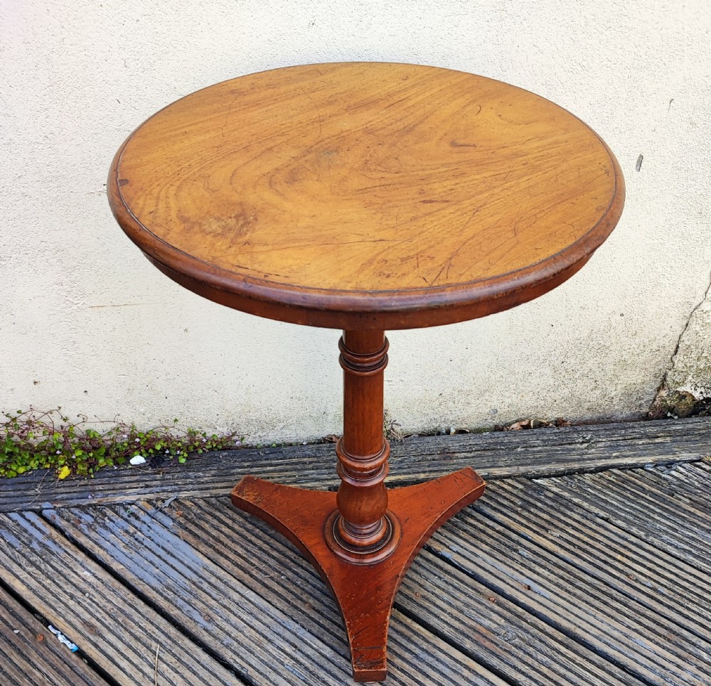 19c mahogany circular lamp or wine table 