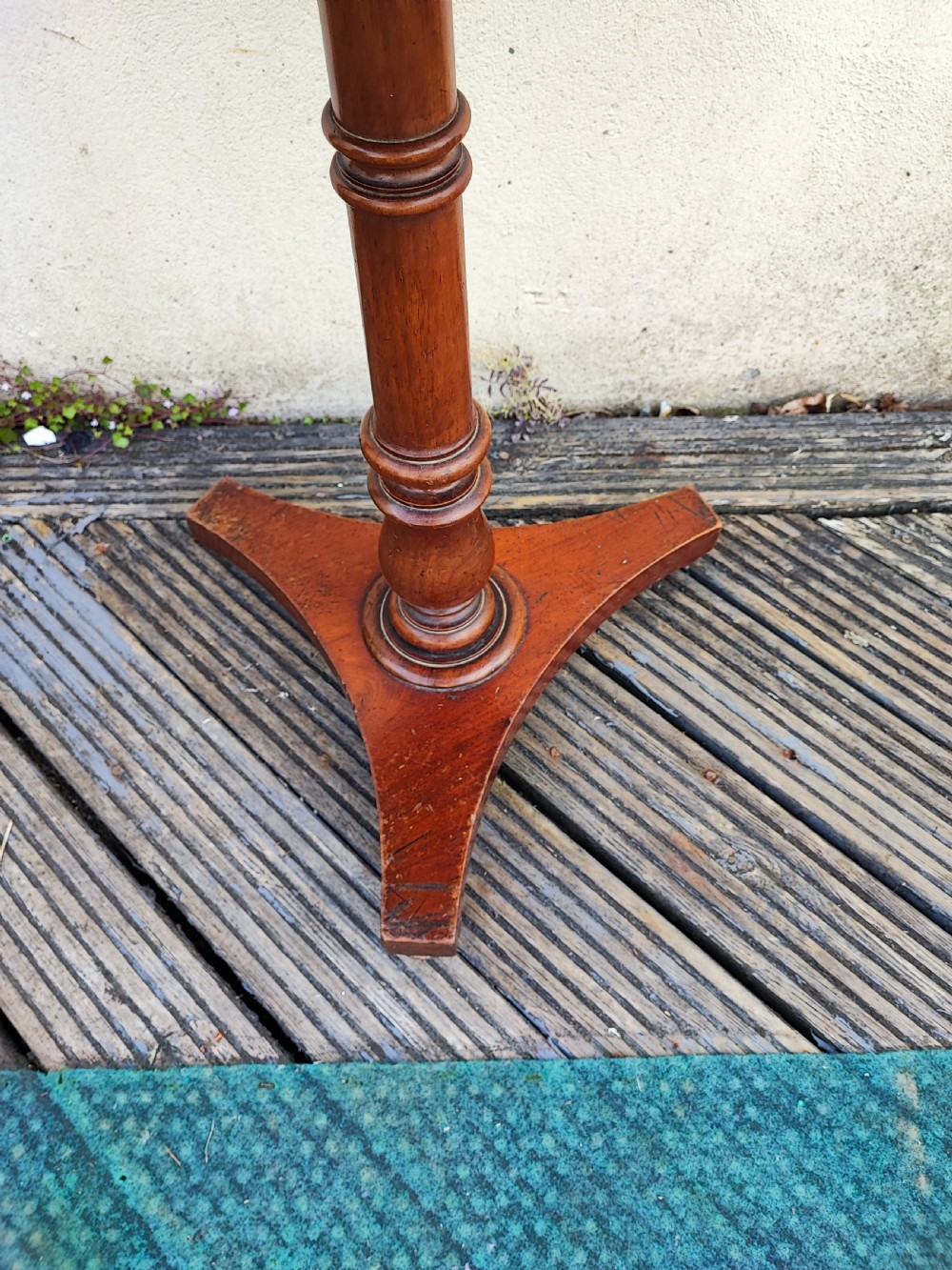 19c mahogany circular lamp or wine table  View VI