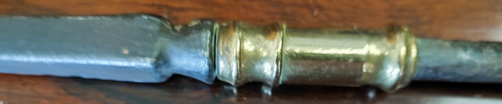 Superb set of 3  brass and iron  fireirons View II