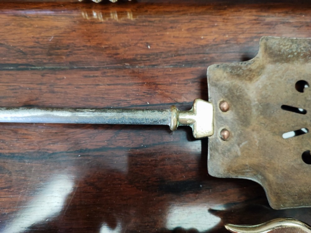 Superb set of 3  brass and iron  fireirons View III