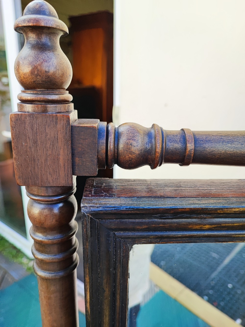 Regency mahogany cheval mirror  View III