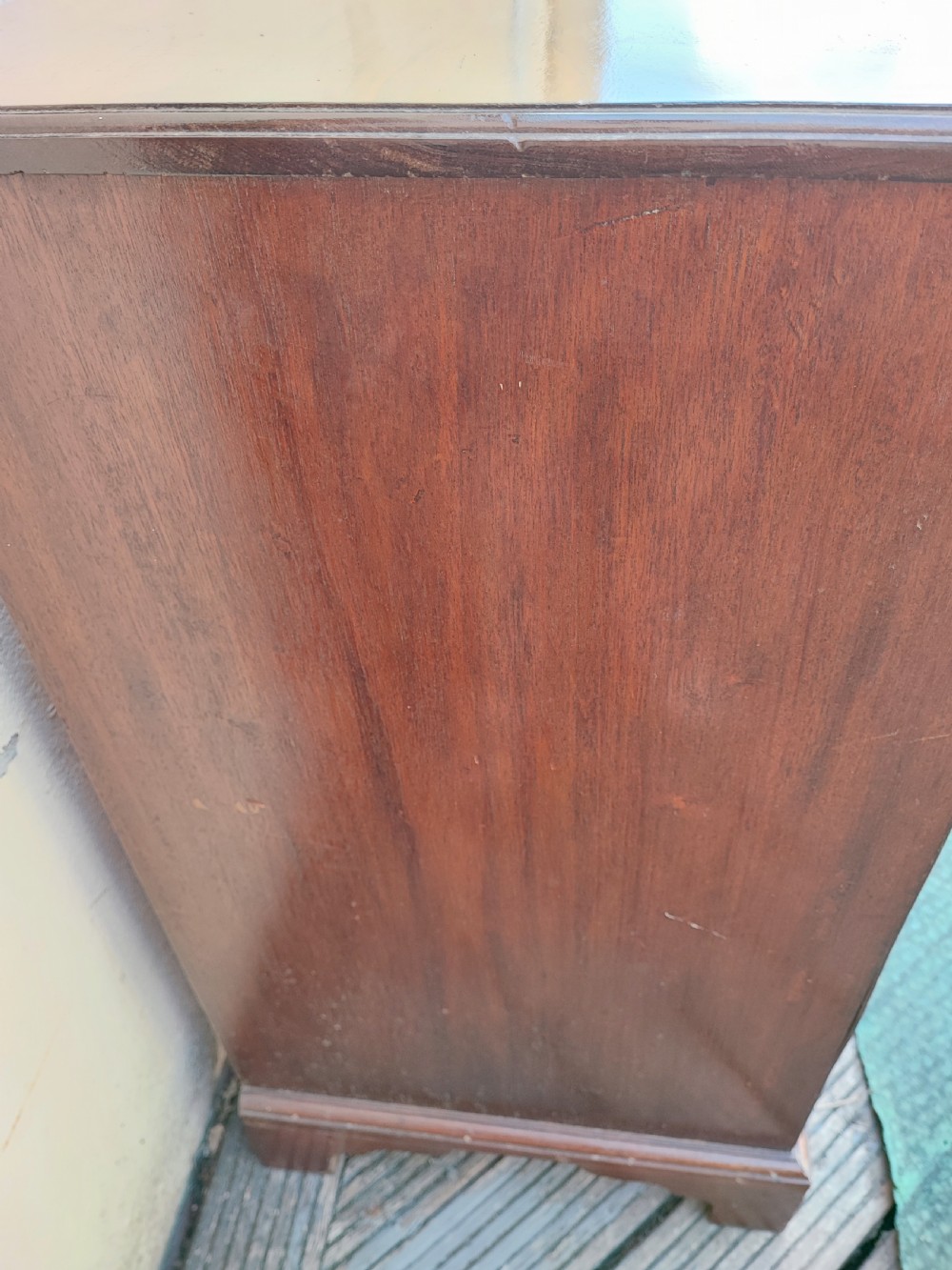 Antique small mahogany chest of drawers. View V