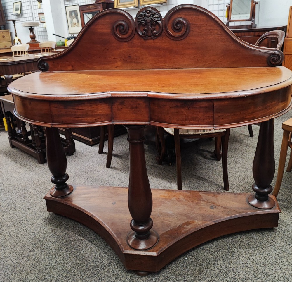 Antique mahogany hall or console table.