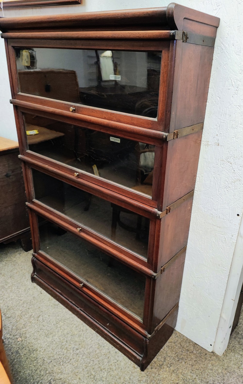 Antique mahogany 4 stack globe wernicke bookcase 