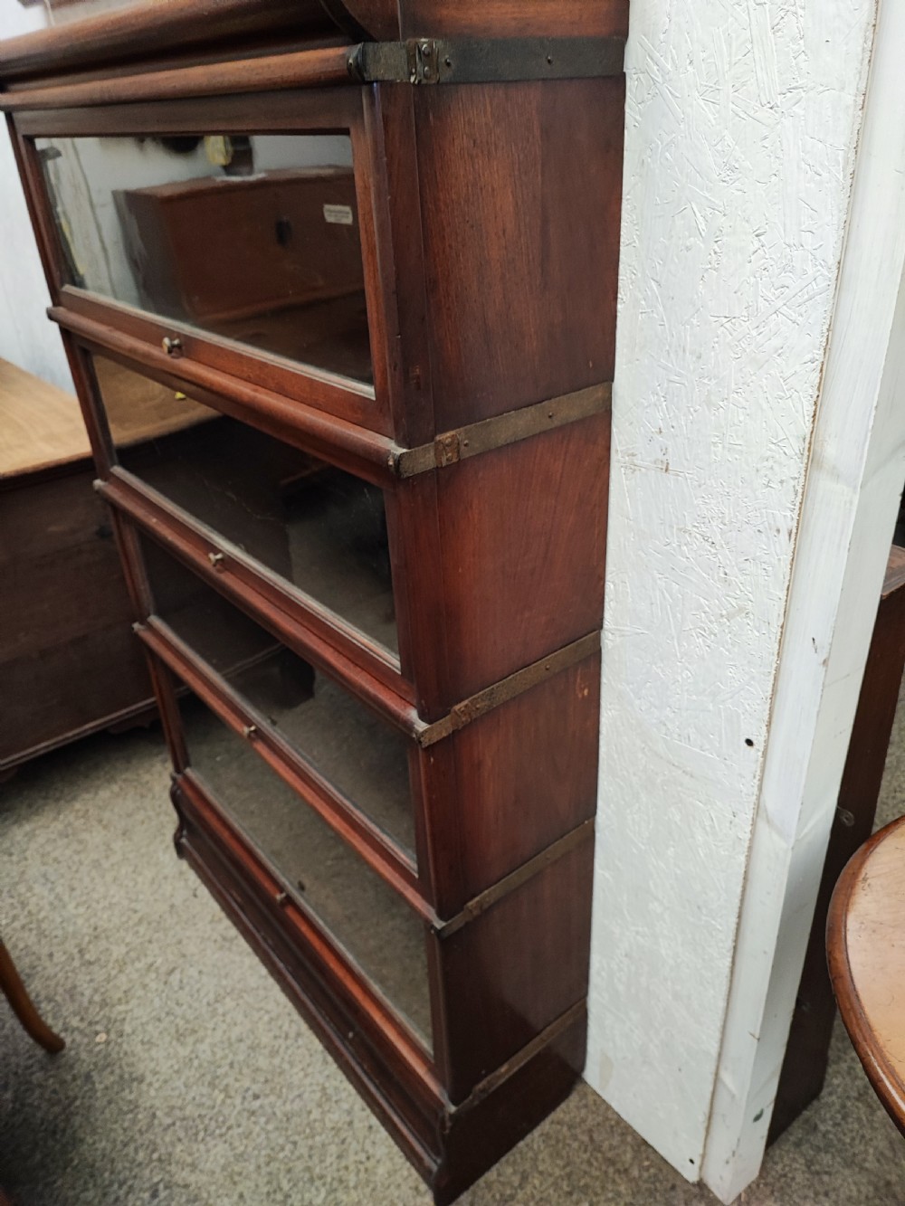 Antique mahogany 4 stack globe wernicke bookcase  View III