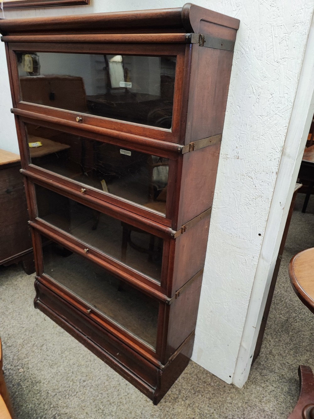Antique mahogany 4 stack globe wernicke bookcase  View VII