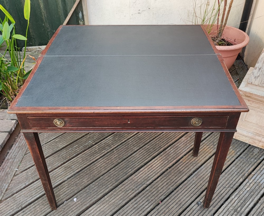 Georgian mahogany side or card table.