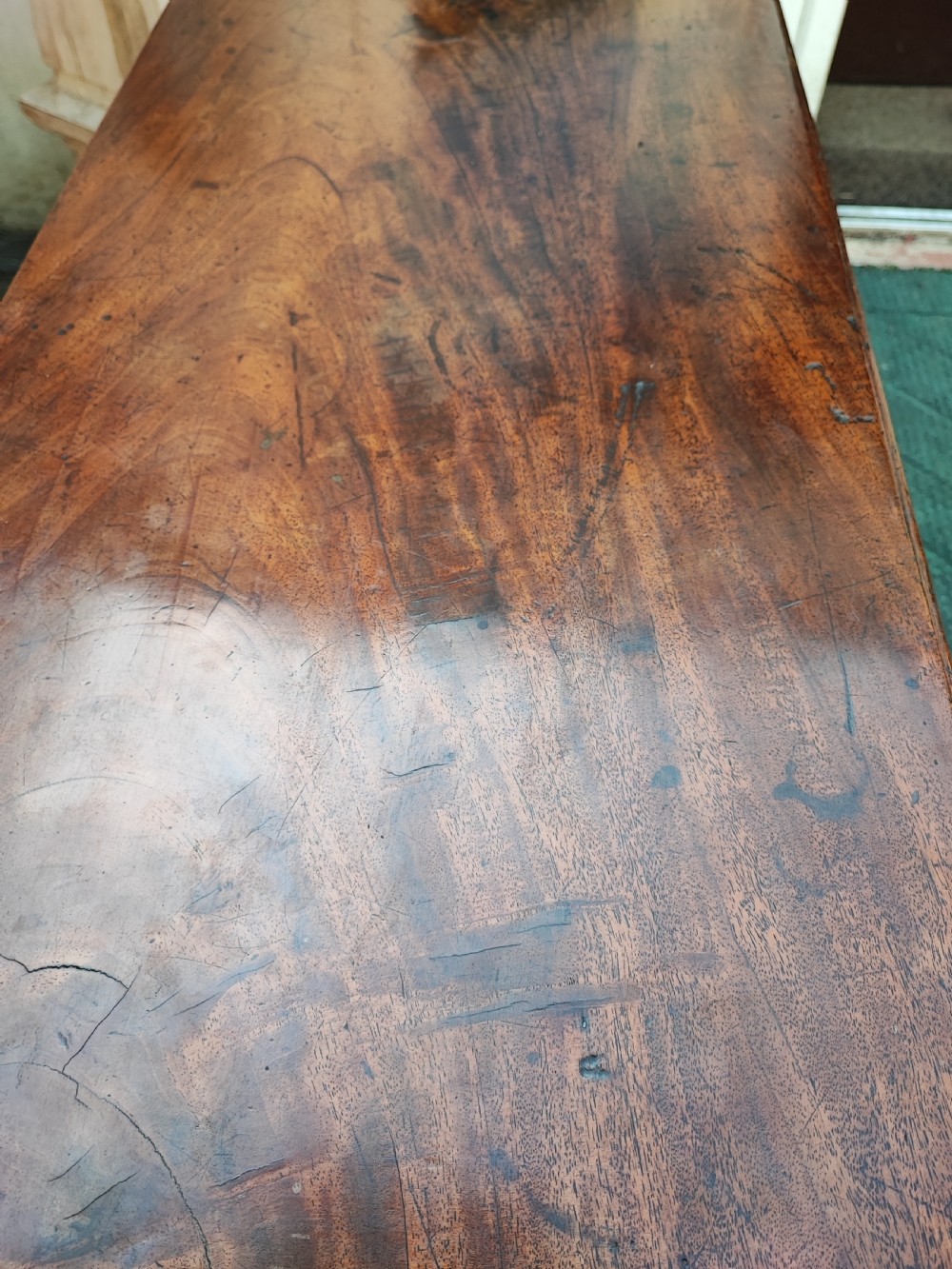 Georgian mahogany side or card table. View II