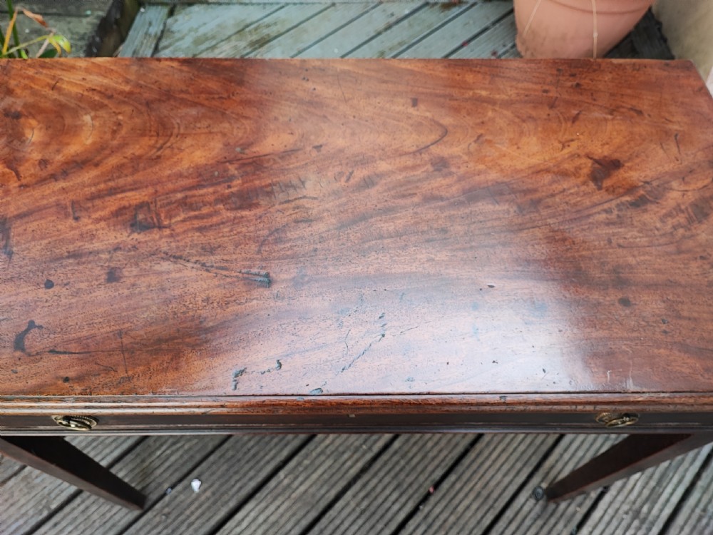 Georgian mahogany side or card table. View V