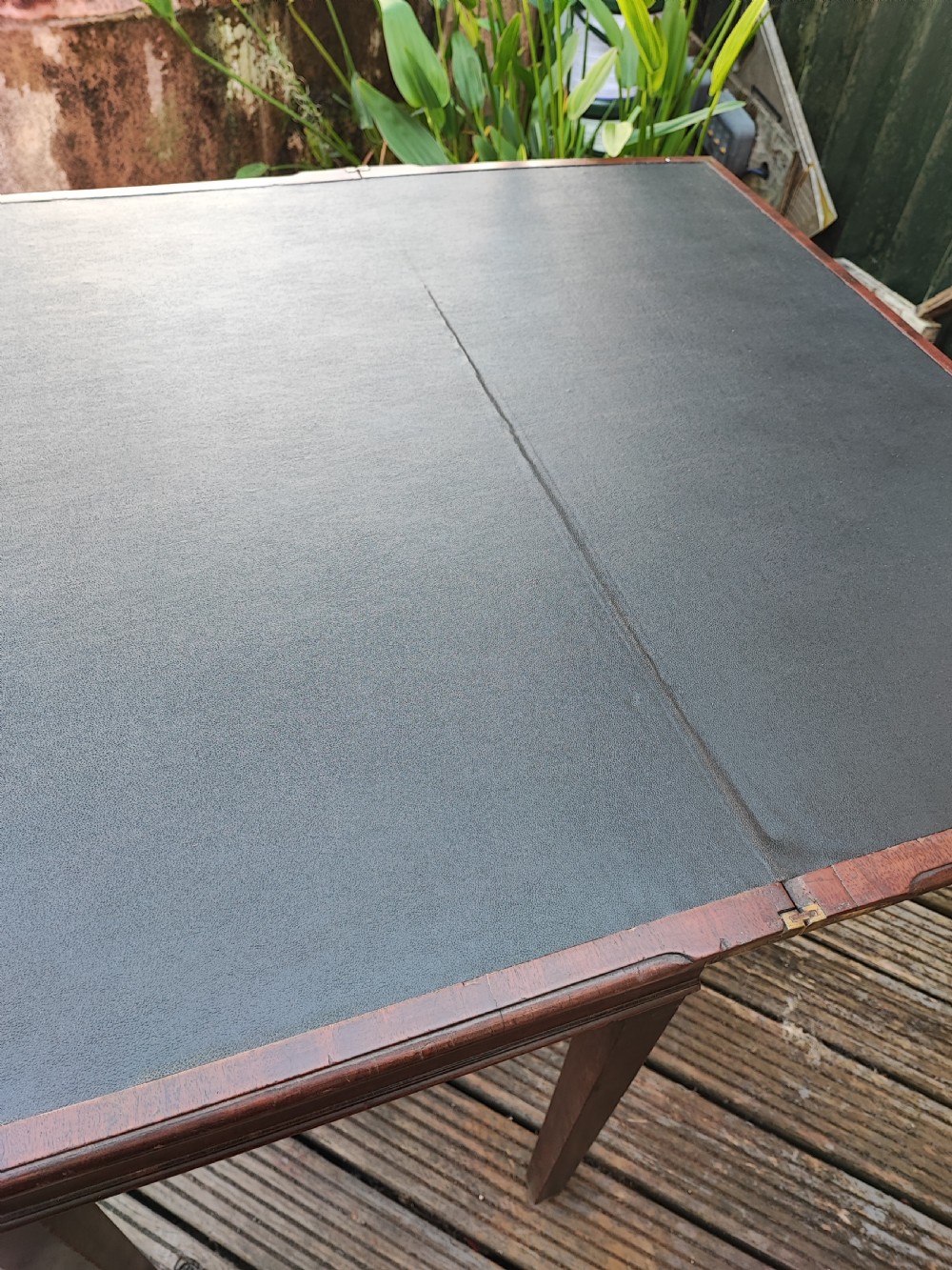 Georgian mahogany side or card table. View VII