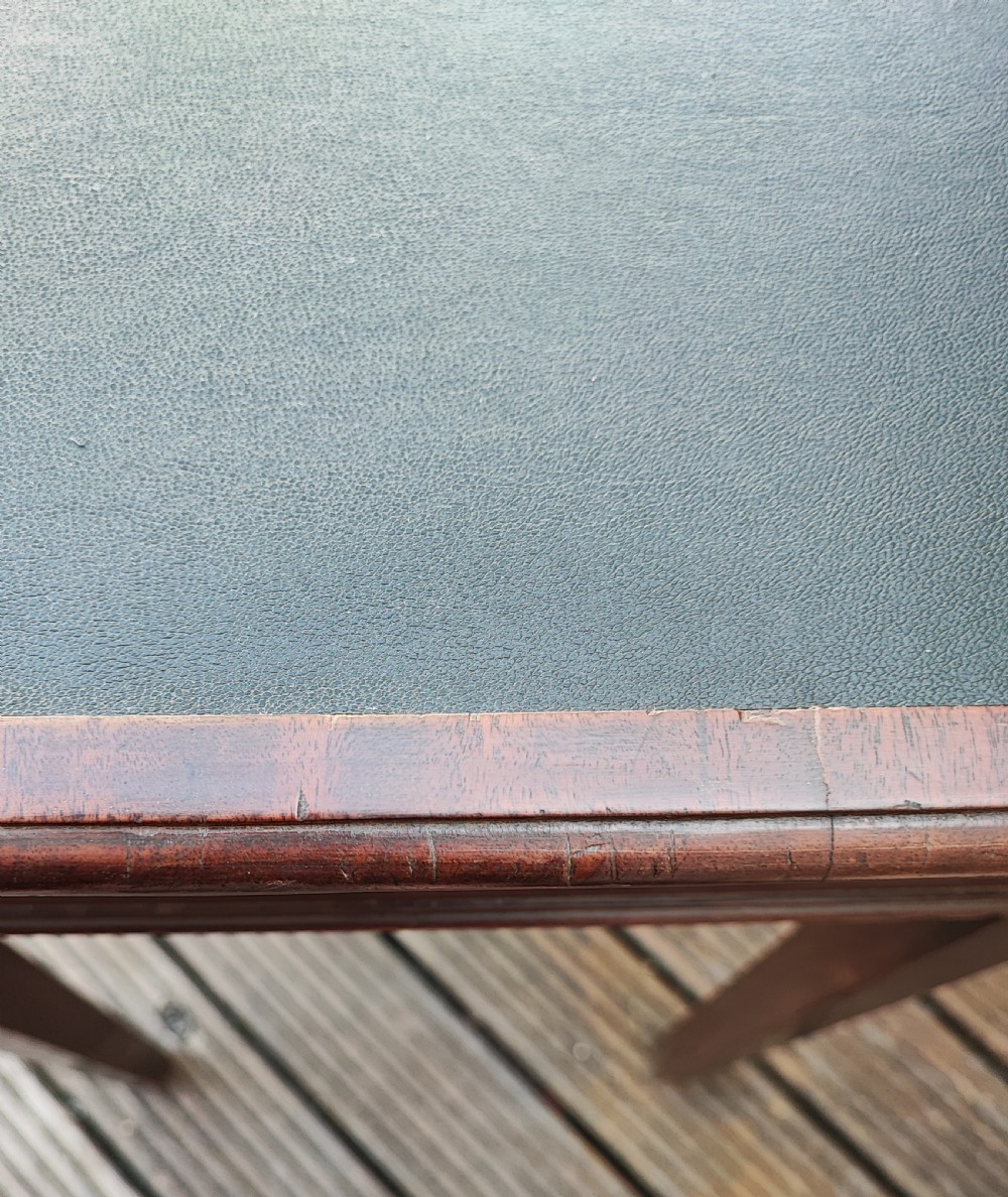 Georgian mahogany side or card table. View VIII