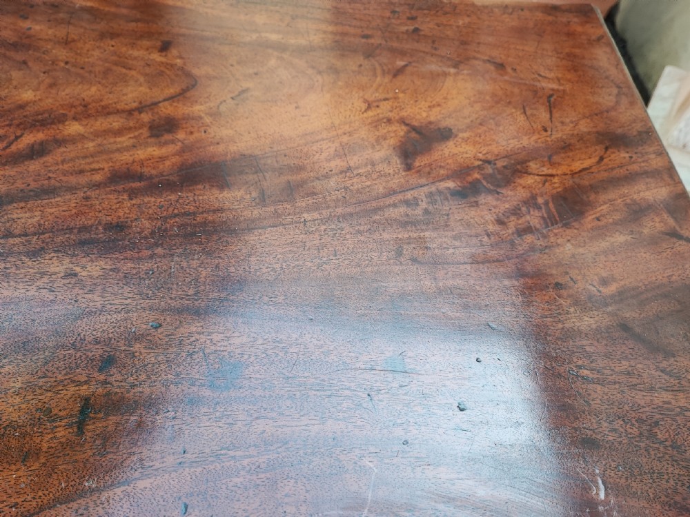 Georgian mahogany side or card table. View IX