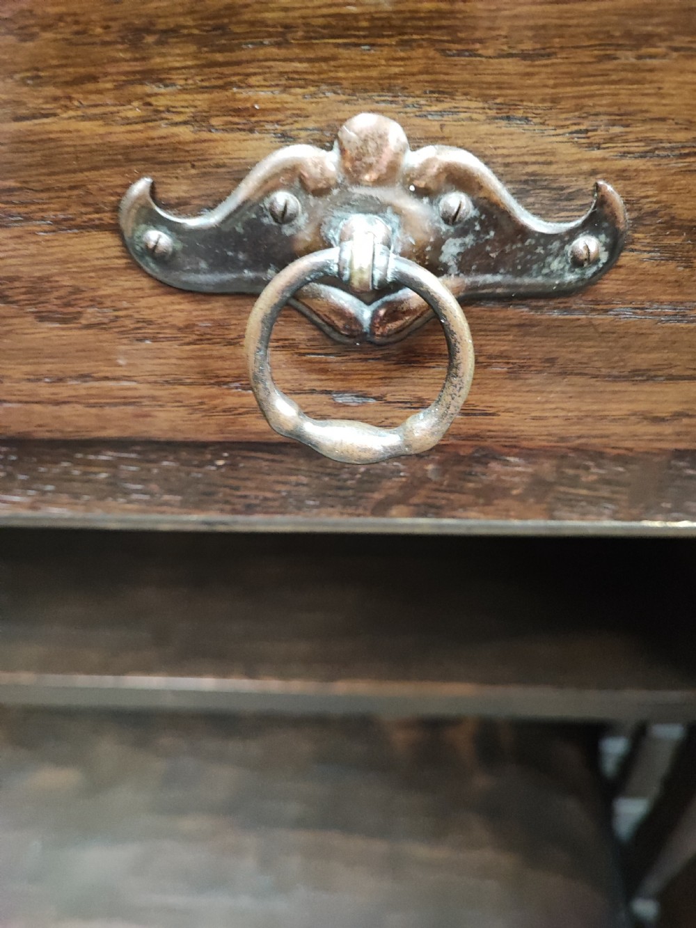 Fine example of an art's and crafts oak bureau bookcase. View XII