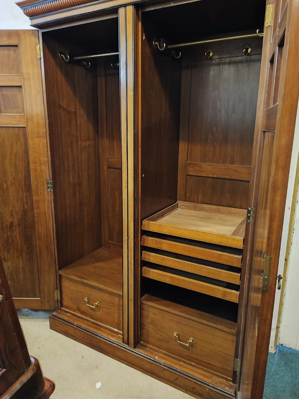 Superb Victorian arts and crafts  2 door wardrobe. Attr to Gillows  View VIII