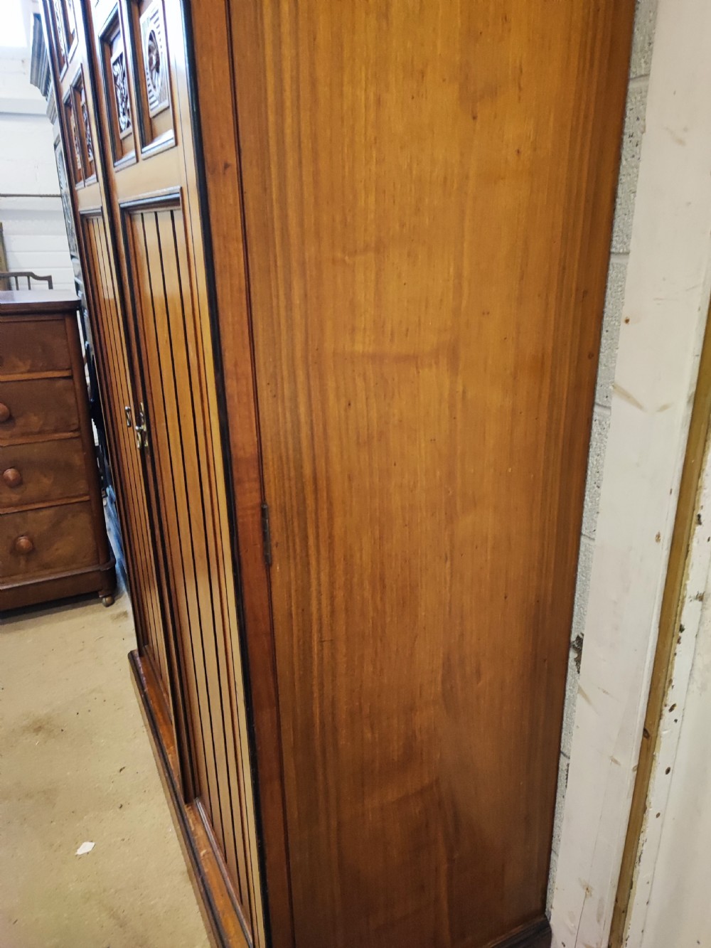 Superb Victorian arts and crafts  2 door wardrobe. Attr to Gillows  View XI