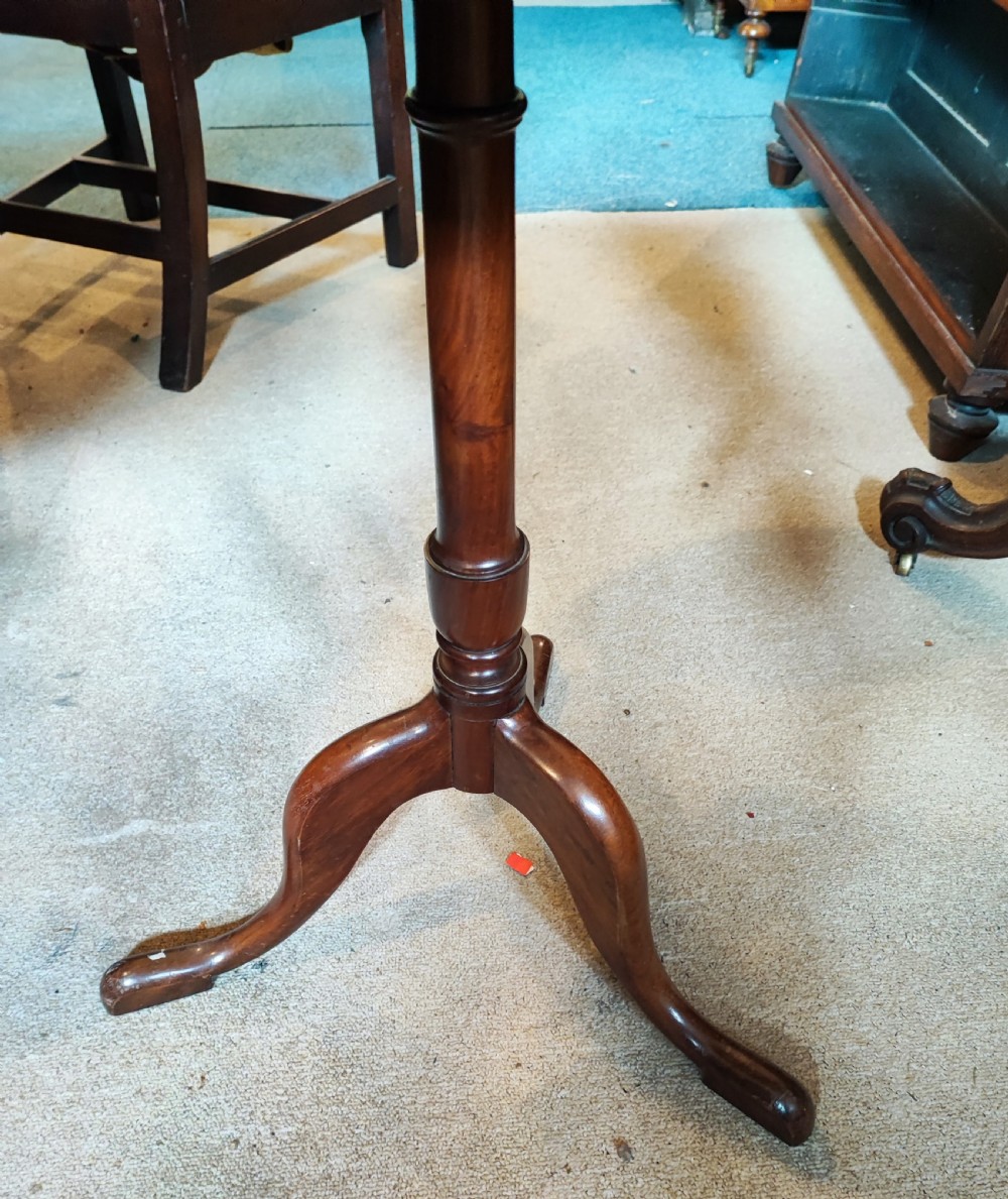 Antique mahogany circular lamp or wine table. View II