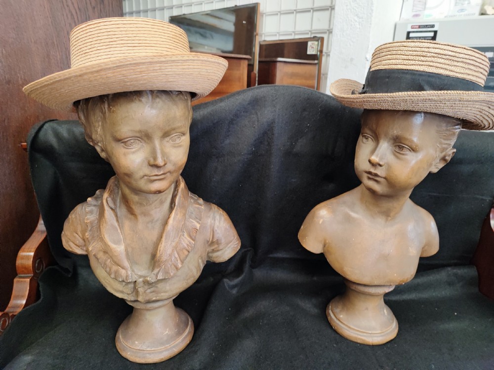 A fine pair of French terracotta busts. View XIX
