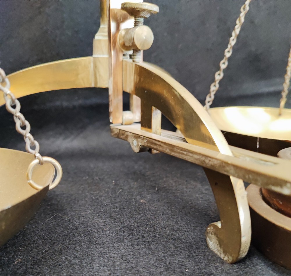 19c set of brass scales.  View III