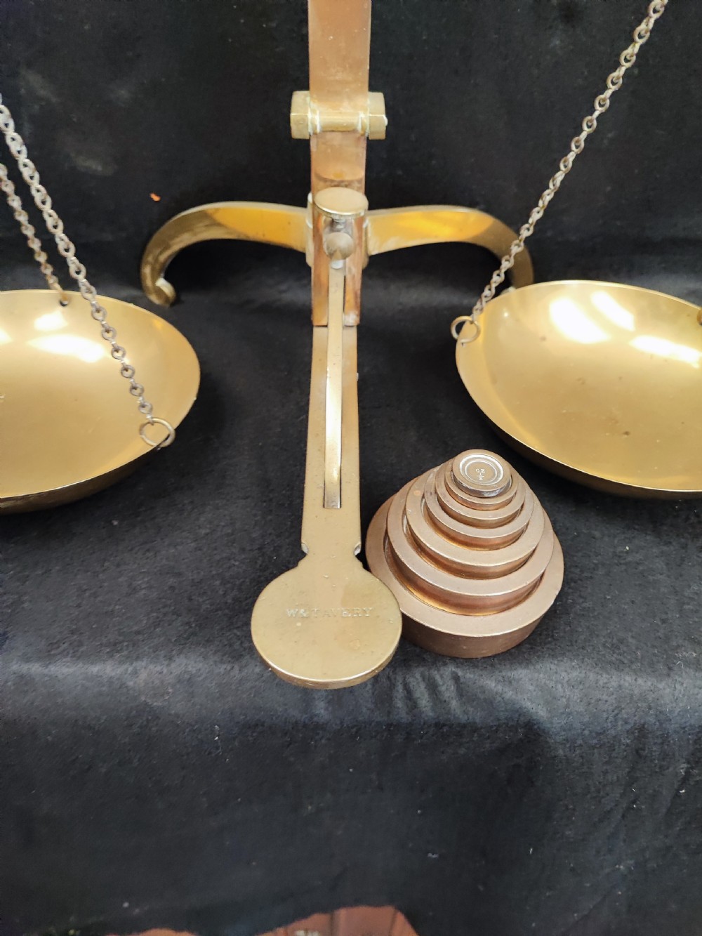 19c set of brass scales.  View VIII