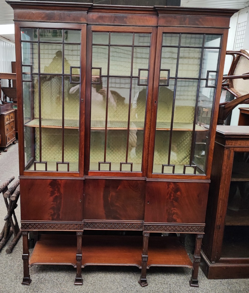 Antique mahogany display cabinet