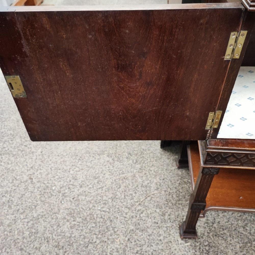 Antique mahogany display cabinet View V