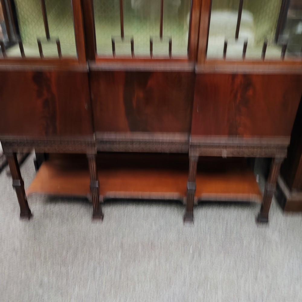 Antique mahogany display cabinet View VII