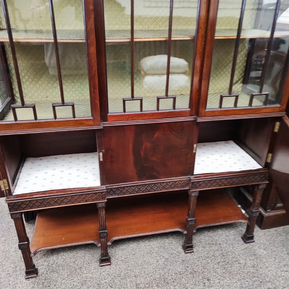 Antique mahogany display cabinet View XI