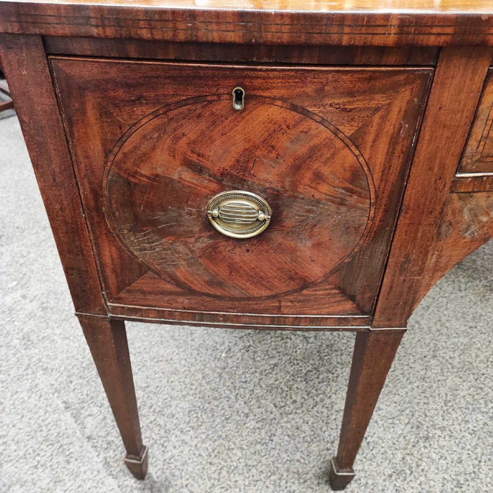 Georgian bow front inlaid sideboard View II
