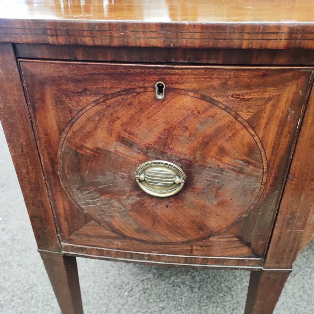 Georgian bow front inlaid sideboard View VIII