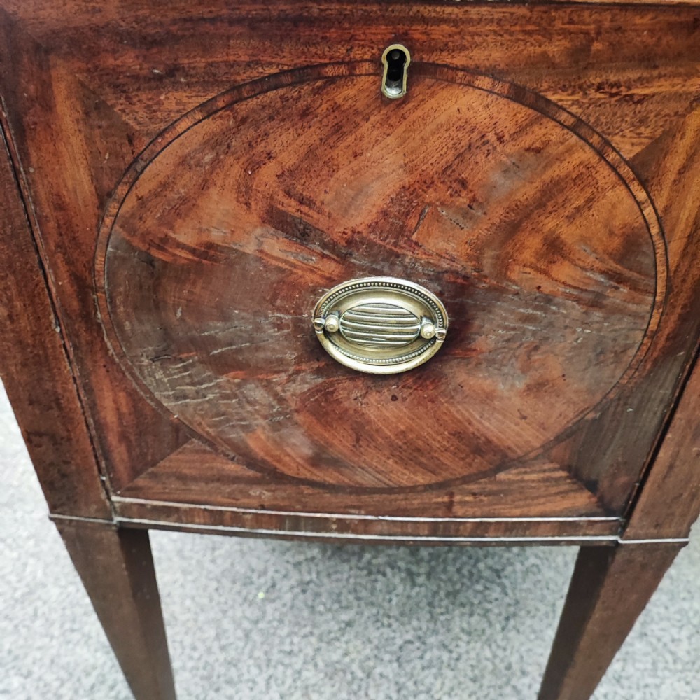 Georgian bow front inlaid sideboard View IX
