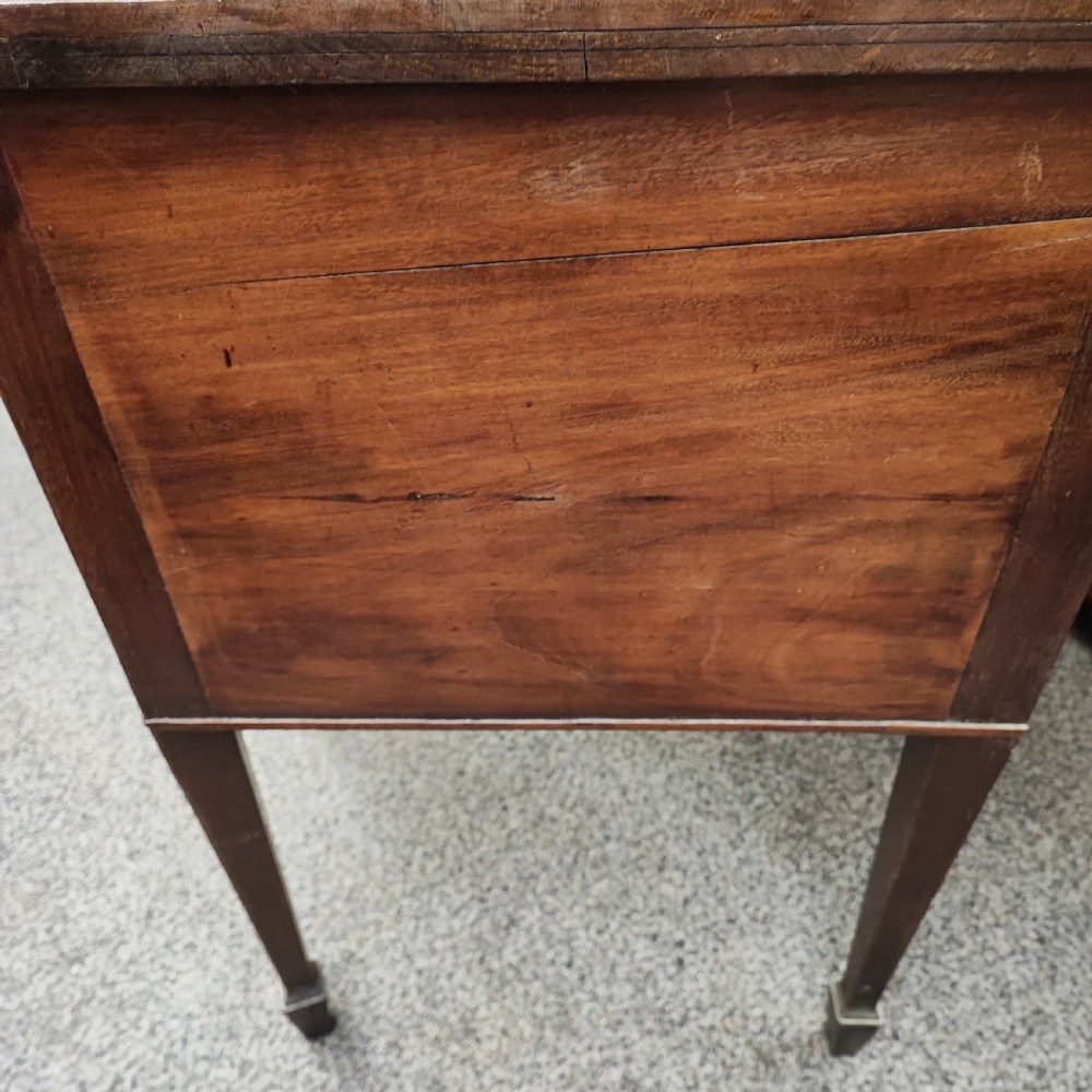 Georgian bow front inlaid sideboard View XI