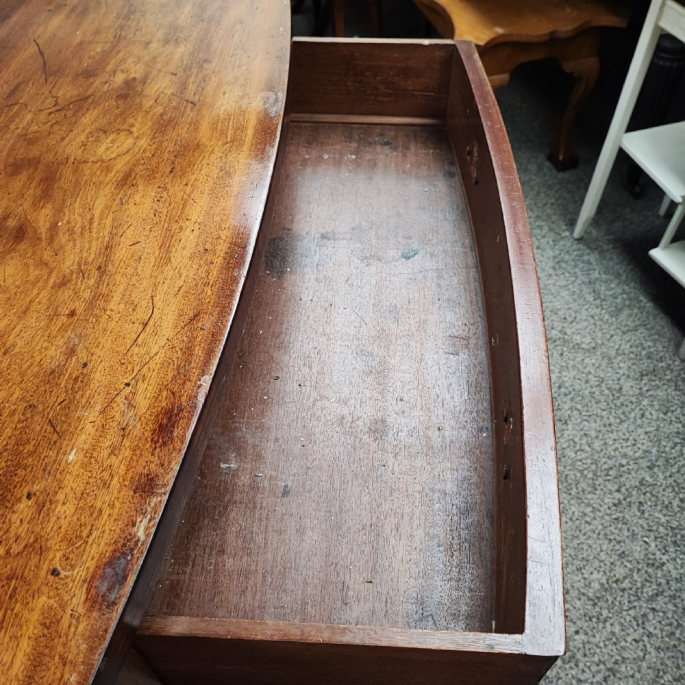 Georgian bow front inlaid sideboard View XIII