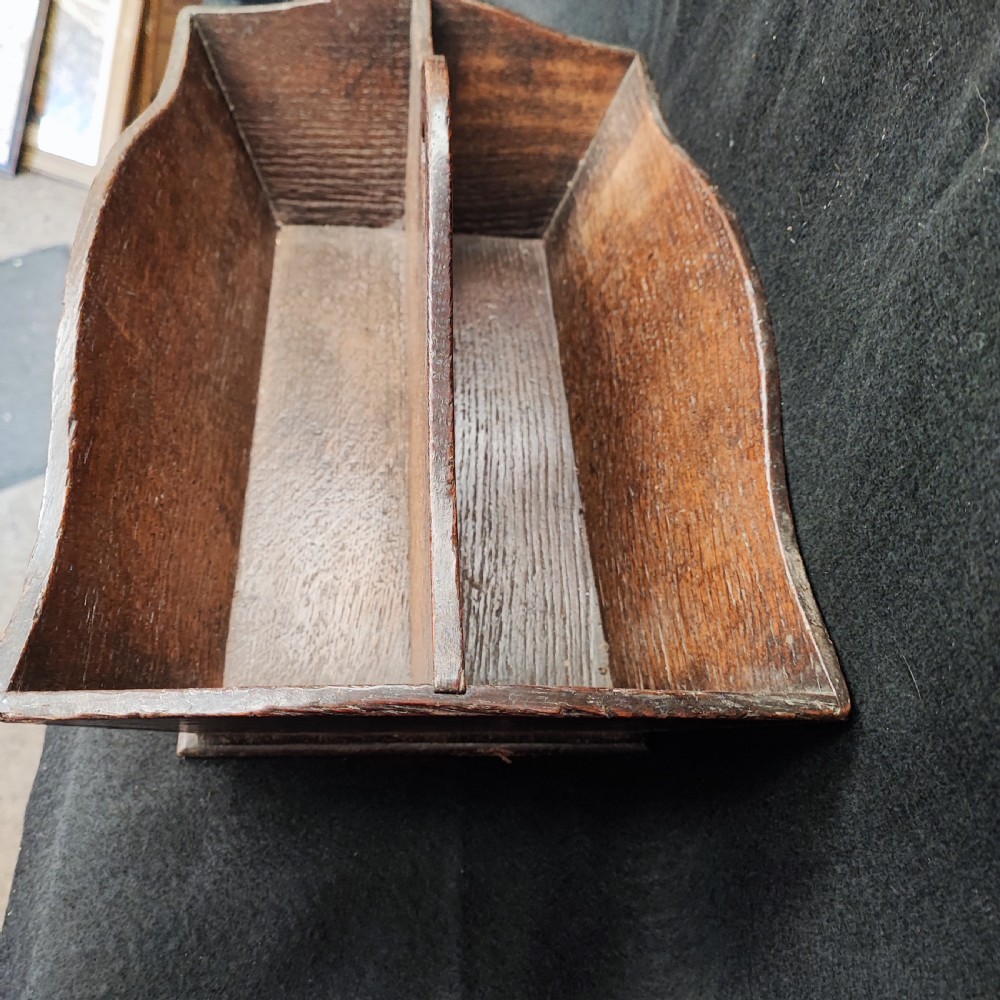 Georgian oak cutlery tray View VI