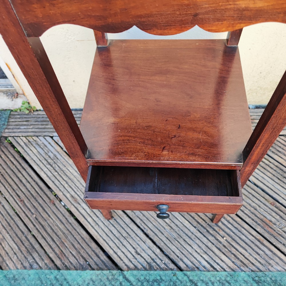 Georgian mahogany bedside table or lamp table View III