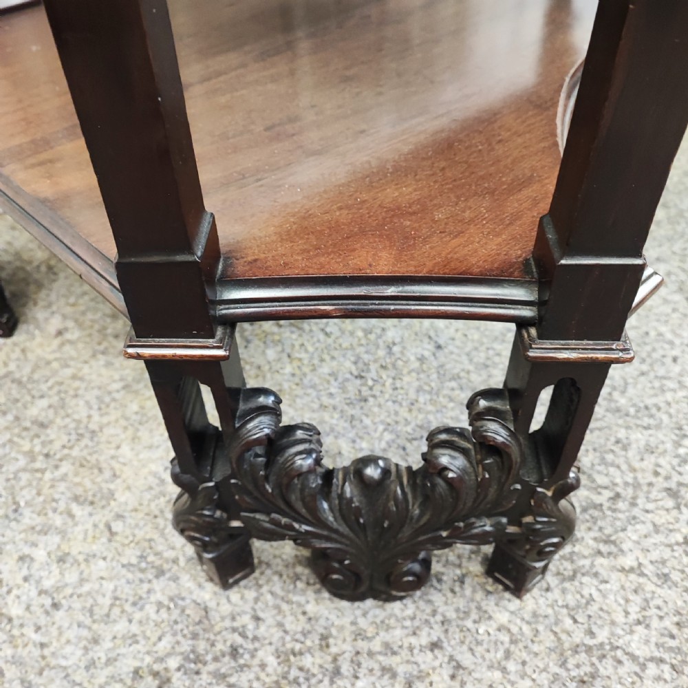 Superb19c carved mahogany writing table View VI
